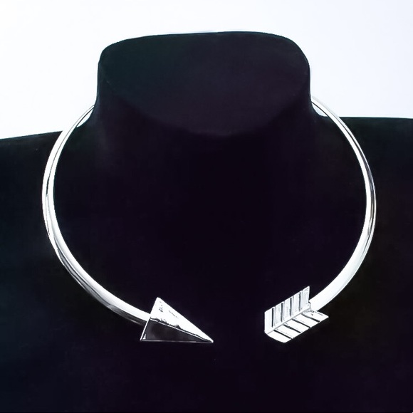⚜️[𝟯/$𝟭𝟴]⚜️Silver Rigid Neck Cuff Choker NEW - Picture 5 of 8